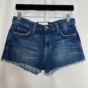 Current Elliott blue cutoff denim jean shorts